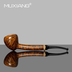 Muxiang Wooden Smoking Pipe Handmade Briar Long Leg Acorn Shape For Men - Product Image 2