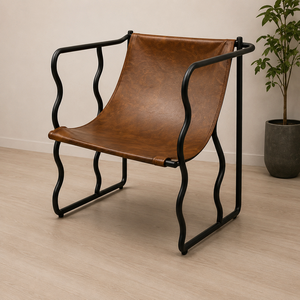 Fauteuil lounge en U de style nordique, fauteuil d'appoint moderne de luxe léger pour hôtel, salon, balcon, salle à manger et espaces de loisirs - Product Image 1