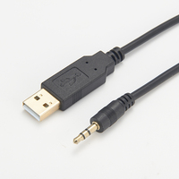 DSD TECH USB RS232 a 2,5 MM Cable serie de 3,5mm 6FT con chip FTDI FT232RL NEGRO