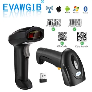 Evawgib Cầm Tay 2D Máy Quét Mã Vạch Với Đứng Không Dây USB/B-T Đầu Đọc Mã Vạch Nhà Máy Giá Công Nghiệp