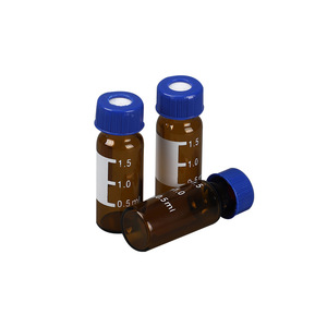 Viales de vidrio Puji Glass HeadSpace de 1.5 ml con tapa de rosca, marrones transparentes, botellas de muestra reutilizables para uso en laboratorio - Product Image 1
