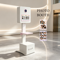 Cabina de Fotos Instantánea con Pantalla Táctil Digital para Fiestas 2026, Espejo Mágico para Selfies, Cabina de Fotos para Bodas con Cámara Web y Software