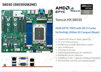 Carte mère de serveur pour Tyan S8030GM2NE/S8030GM4NE-2T, socket unique SP3, AMD EPYC 7002/7003, 8DIMM DDR4, 5xPCIe4.0, ATX, prend en charge 4 GPU