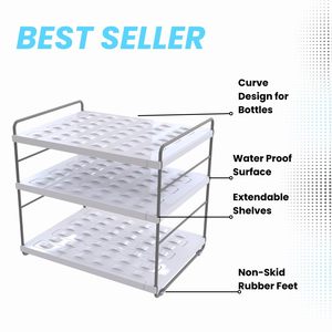 Support de bouteille d'eau réglable en hauteur, organisateur extensible pour armoire de cuisine, organiseur de bouteilles pour garde-manger, accessoire de vaisselle - Product Image 6