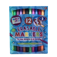 Surligneurs effaçables à Double tête, écriture lisse, filet en tissu, marqueur à Double extrémité