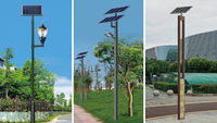 Alumbrado Público Exterior Impermeable IP65 Farolas Solares Lámpara Decorativa para Calle de 100W