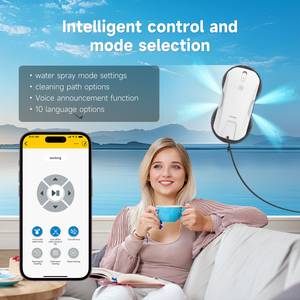 Robot Nettoyeur de Vitres UPS50min, Batterie 60mm Ultra-Mince, 4 Pulvérisations Ultrasoniques, Planification IA, Double Tampon Microfibre, <span class=keywords><strong>Machine</strong></span> <span class=keywords><strong>à</strong></span> <span class=keywords><strong>Laver</strong></span> les Vitres - Product Image 4