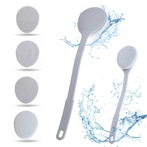 4 in 1 <strong>Long</strong> <strong>Handle</strong> Exfoliating Bath Brush Back Scrubber Shower Brush Body Cleansing <strong>Sponge</strong> - Product Image 3