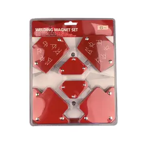 Set Alat Las Mini 4 Buah, Alat Solder Positioner Las Segitiga Tanpa Saklar Alat Sudut Tetap Magnetik