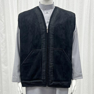 2025新デザイン暖かいイスラムサウジアラビア厚い暖かいシャモアの毛皮のマント男性冬のイスラムのベストThobeベスト - Product Image 4