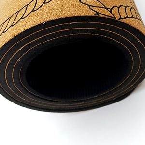 Tianleicork Biểu Tượng Tùy Chỉnh Thân Thiện Với Môi Dày Hai Lớp Nút Chai <span class=keywords><strong>TPE</strong></span> <span class=keywords><strong>Yoga</strong></span> <span class=keywords><strong>Mat</strong></span> 5Mm Tập Thể Dục Tự Nhiên In Tapete Etera Với Logo - Product Image 4