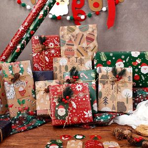 กระดาษห่อของขวัญคริสต์มาสแบบใช้แล้วทิ้ง2025ซิลิโคนบริสุทธิ์เคลือบขนาด50x70ซม. - Product Image 4