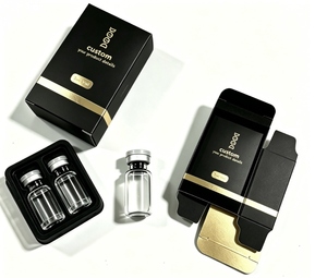 Scatola Pieghevole Personalizzata per Confezioni Vuote da 3ml, Scatola in Carta con Goffratura e Stampa in Oro per Prodotti Farmaceutici - Product Image 3