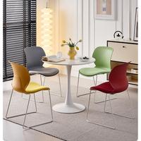 Chaise de salle à manger ergonomique en plastique avec pieds en métal, idéale pour la maison, la cuisine, le café et les salons de thé – Approvisionnement direct usine