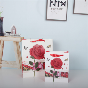 Túi Giấy Quà Tặng Hoa Hồng Tùy Chỉnh Mới Bán Sỉ Nhà Sản Xuất Túi Quà Tặng Ngày Valentine In Logo Để Đi Công Tác Mua Sắm - Product Image 4