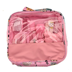 Kit de Cuidados para Bebês em Silicone com Bolsa de Pano, Conjunto de 13 Peças Multifuncional, Livre de BPA, para Limpeza Diária de Unhas e Aspiração Nasal, para Bebês de 0 a 12 Meses - Product Image 1