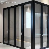 Puertas Plegables de Aluminio con Estructura de Seguridad para Dedos, Aislamiento Térmico, Malla de Seguridad, Puerta de Patio Tipo Acordeón, Segura para Niños, para Viviendas