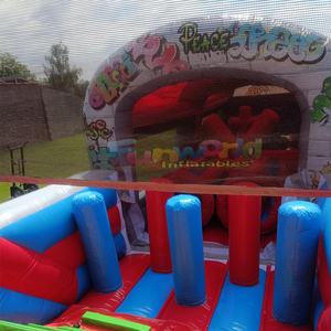 Pista de obstáculos inflable de calidad comercial para niños, fiestas al aire libre, con diseño de grafiti, para adultos. - Product Image 6