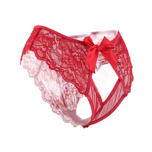 Culottes sexy en dentelle et résille à taille haute pour femmes, style européen et américain, culottes string séduisantes ajourées pour votre soirée. - Product Image 5