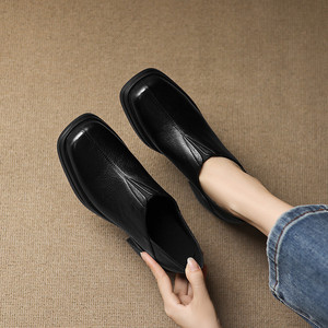 Botas Retro Casuales y Modernas para Mujer, Impermeables, con Hebilla en el Tobillo, Suela de Goma, Cuero Genuino, Duraderas, Antideslizantes, para Todas las Temporadas, Fujian - Product Image 5