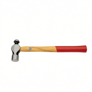 Ball Peen <b>Hammer</b> 383 N Wood Handle Red Grip Metal Head For Metalworking - Product Image 2