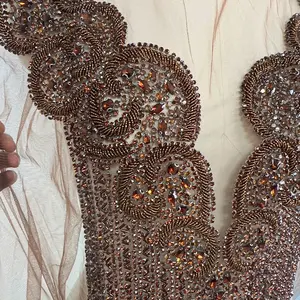 แผ่นปะตกแต่งเสื้อผ้าแฟชั่นประดับคริสตัลแก้วสำหรับชุดราตรีงานแต่งงาน <span class=keywords><strong>ราคา</strong></span>โรงงาน - Product Image 2