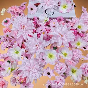 ดอกไม้ประดิษฐ์ชุดดอกกุหลาบสีชมพูผ้าไหมตกแต่งงานแต่งงาน DIY อุปกรณ์เสริมฮั่นฝูกิ๊บติดผมพวงหรีด 50 ชิ้นสมจริงระดับไฮเอนด์ - Product Image 3