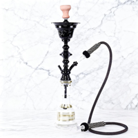 Chicha en métal sculpté avec embout en bois, ensemble de chicha haut de gamme, chicha élégante, chicha