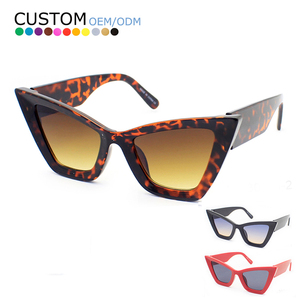 Lunettes de soleil Sunway Eyewear Fashion 2024, style classique, grandes lunettes de soleil œil de chat pour femmes, monture noire élégante, lunettes de soleil pour femmes - Product Image 1