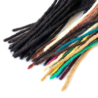 ALLOCS Estensioni Dreadlock in Capelli Umani Vergini Brasiliani 100% da 0,6 cm per Uomo/Donna, Treccine all'Uncinetto, Estensioni Dread Loc
