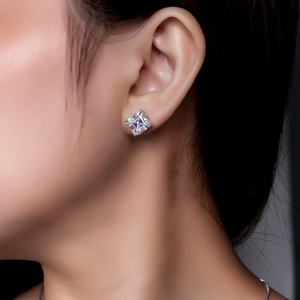 Pendientes de Diamante Cultivado en Laboratorio con Corte Asscher de 1 Quilate, 18k, MSE-585 de Messi Jewelry, con Certificado IGI - Product Image 6