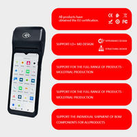 Terminal de point de vente portable fin SHUNQI au design moderne, 6,5 pouces, imprimante thermique Android, boîte de paiement mobile intelligente avec NFC