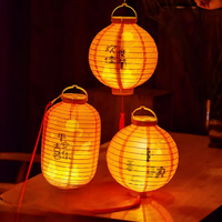 Maßgefertigte Chinesische Wintermelonen-förmige Hängende Papierlaterne Tragbar zur Dekoration