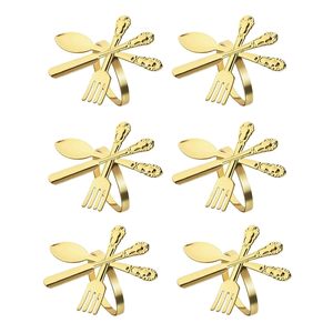 Servilletero de metal duradero de alta calidad con diseño clásico resistente al deslustre para arreglos decorativos de vajilla de boda - Product Image 1