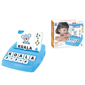 Giocattolo Educativo 2 in 1 con Lettore di Flashcard, <span class=keywords><strong>Gioco</strong></span> di Apprendimento Precoce di Parole e Matematica, Regalo Interattivo Montessori per Bambini dai 3 ai 7 Anni - Product Image 1