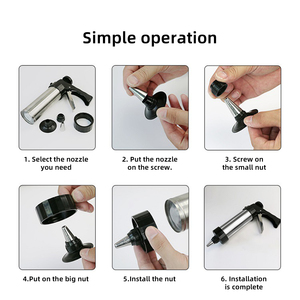Spritz Cookie Press Gun Kit, Stainless Steel w/ 13 Discs & 8 Nozzles - DIY Biscuit Maker Decorating Tool - Product Image 4