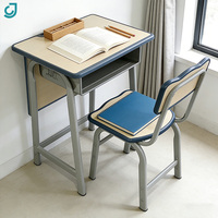 Ensemble de bureau et de chaise pour élèves du lycée JC, mobilier scolaire de classe, bureau d'étude fixe pour enfants avec plateau en contreplaqué multicouche