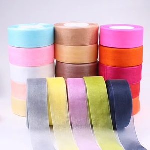Ruban en organza coloré de 0,6 cm à 4 cm de large, ruban en mousseline en gros pour emballage cadeau, décoration de mariage, couture et artisanat - Product Image 2