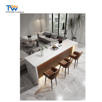Table de bar miniature en marbre de design moderne pour la maison, meubles de maison