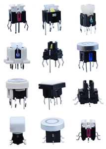 IP67 sakelar silikon tahan air 6x6x8H, sakelar sentuh dengan penutup silikon, 4 Pin DIP tombol tekan vertikal, 6x6 tombol tekan - Product Image 5