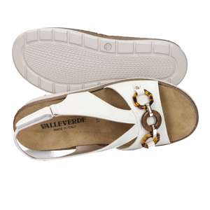 Valleverde Sandales compensées pour femme, blanches, talon de 36,4 cm, confortables pour l'été - Product Image 6