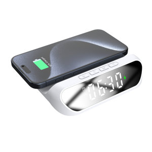 Réveil de bureau à affichage numérique de la température 3 en 1 Lcd Chargement sans fil avec chargeur USB Réveil sans fil - Product Image 5