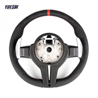 Volant de performance en cuir suédé avec surpiqûres rouges pour BMW E90-E93/E70-E71/E12/E53/E89/E84/E81/E87/E82/E88