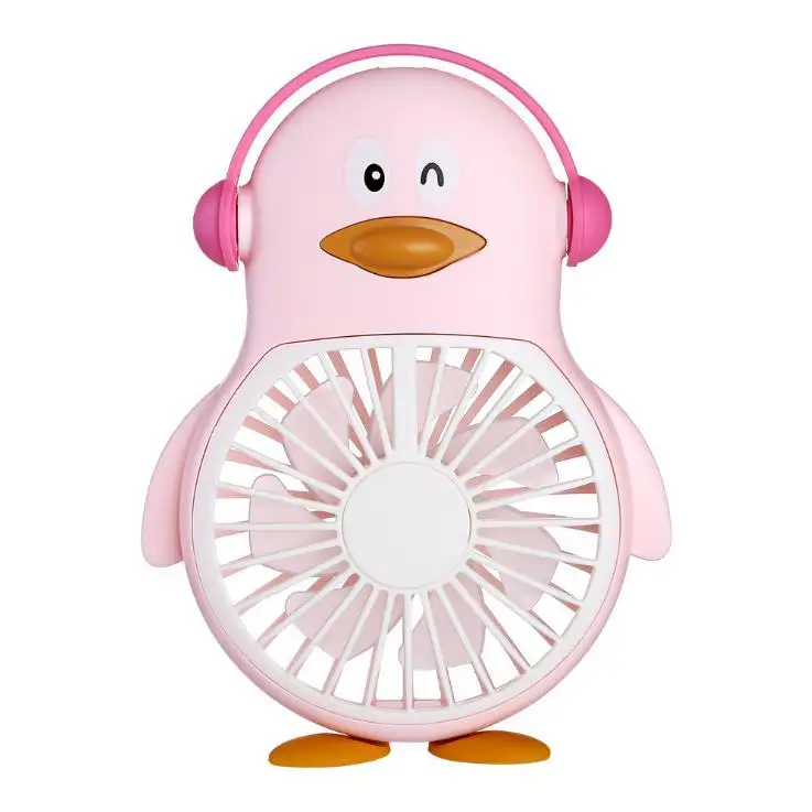 Горячая Распродажа 2022, Мини Портативный USB карманный вентилятор с милым пингвином, умный перезаряжаемый вентилятор с животными для студентов и девочек