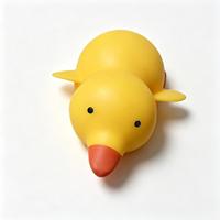 Vente Flash : Grand Canard Jaune Mignon en TPR Imprimé UV, Jouet Anti-Stress Extensible et Moelleux