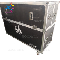 Flight cases hydrauliques personnalisés professionnels et durables AD-VENUE-S6L-32D avec espace 2U sous le plateau, support OEM