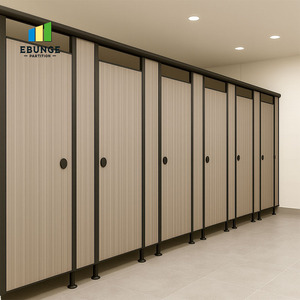 Chất lượng cao HPL tổ ong nhà vệ sinh cubicle phân vùng thiết kế hiện đại tầng đến trần cho các trường học và bệnh viện sử dụng - Product Image 4