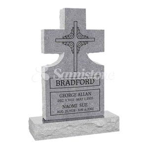 Pierre tombale en granit gris américain moderne Samistone TS-AG3, finition polie, garantie de 2 ans, origine Chine, caisse en bois - Product Image 5