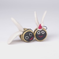 Décorations de Noël en feutre d'abeille, faites à la main avec de la laine mérinos 100% authentique, décorations DIY pour la maison, couleurs personnalisées, 4 pouces de long
