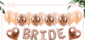 Enterrement de vie de jeune fille européenne et américaine, voile de mariage, ballon, costume de mariée, bandoulière, sangle d'étiquette - Product Image 6